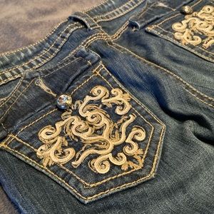 Ana Bedazzled Straight Leg Jeans Size 6